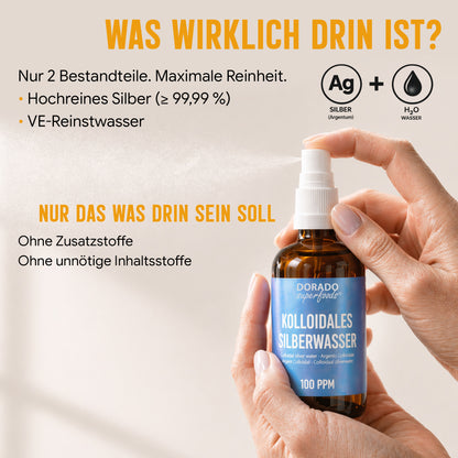 kolloidales Silber Silberwasser 100 PPM Spray - 100 ml