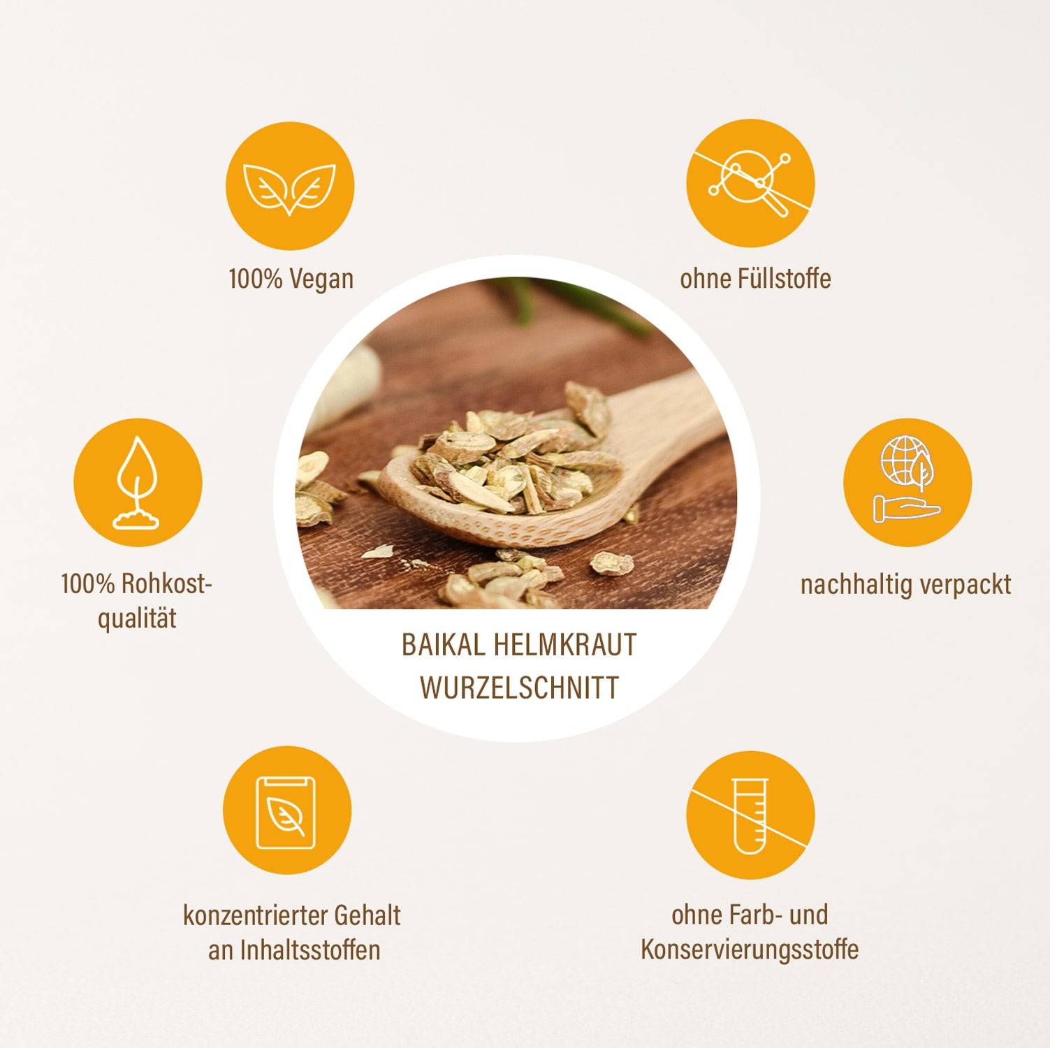 Baikal Helmkraut Wurzelschnitt Tee - 100 g