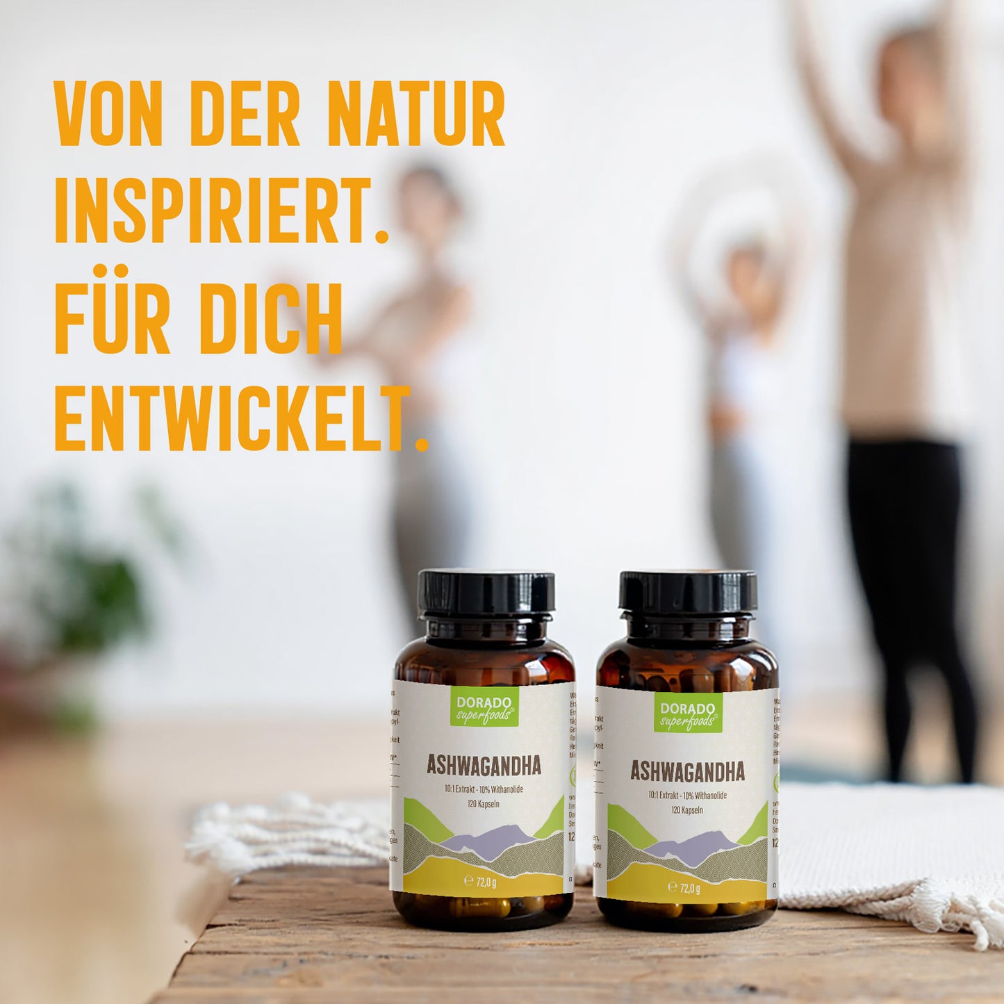 Ashwagandha Extrakt Kapseln | 10% Withanolide | 1000mg Tagesportion | 120 vegane Kapseln
