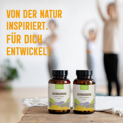 Ashwagandha Extrakt Kapseln | 10% Withanolide | 1000mg Tagesportion | 120 vegane Kapseln