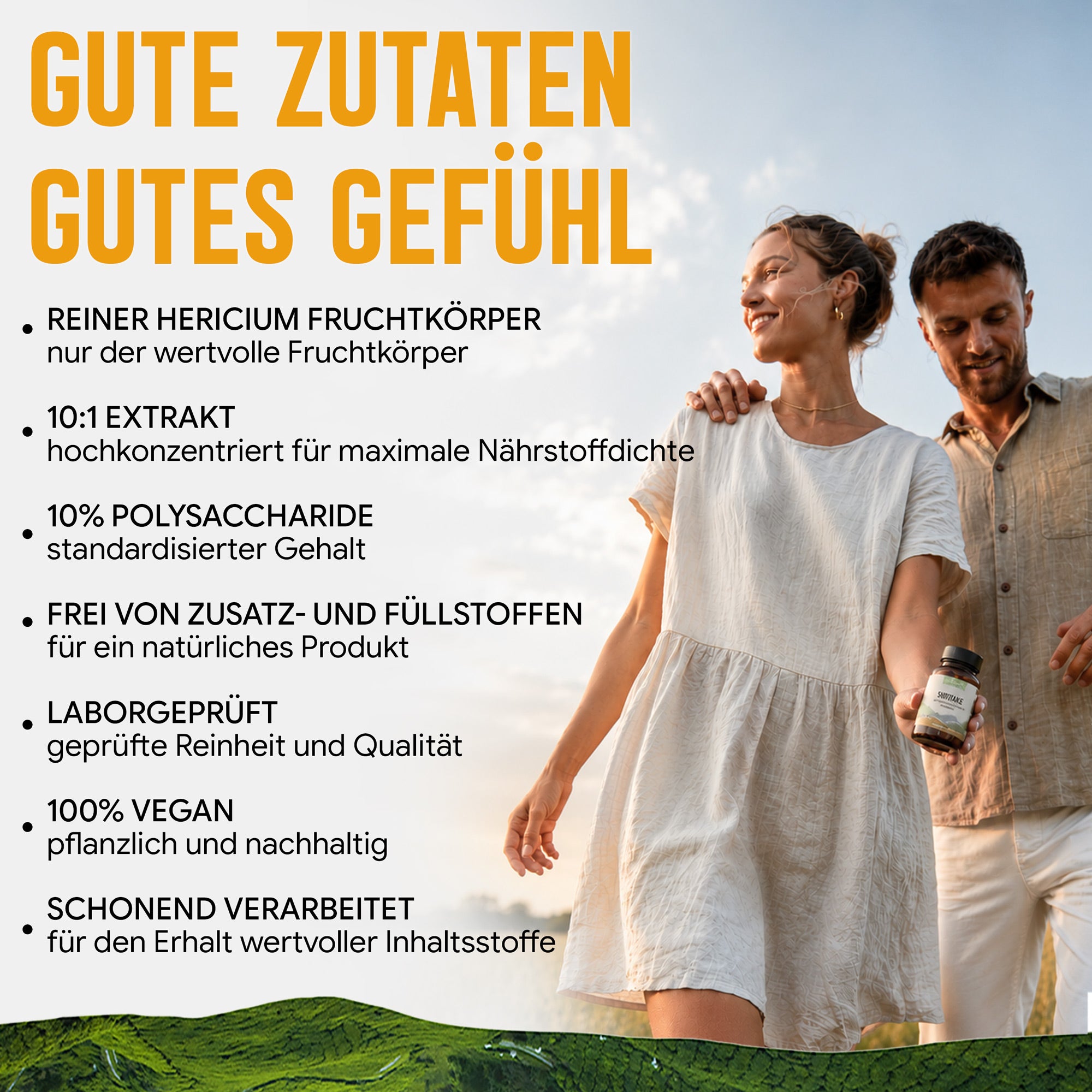 Hericium Extrakt Kapseln hochdosiert | 440mg | 10:1 Extrakt | Igelstachelbart | 120 vegane Kapseln