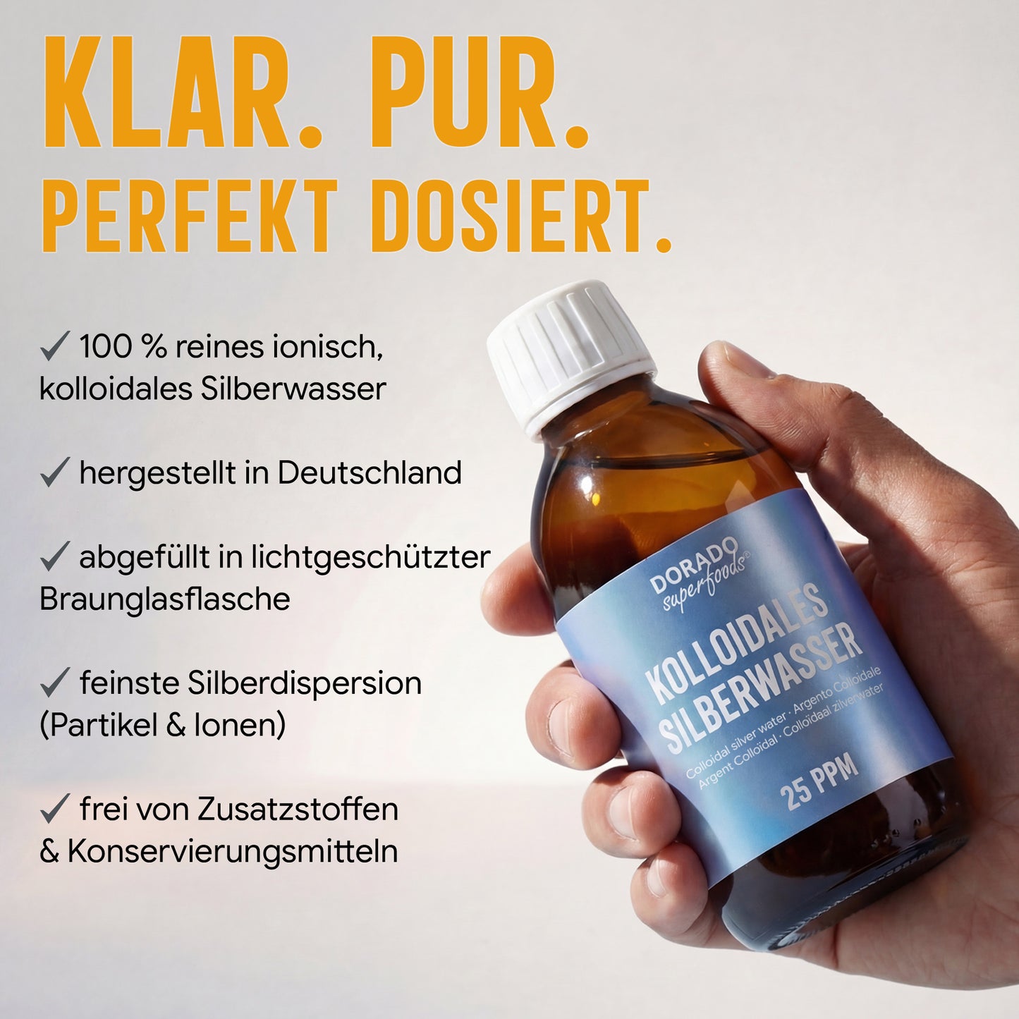 kolloidales Silber Silberwasser 25 PPM - 250 ml