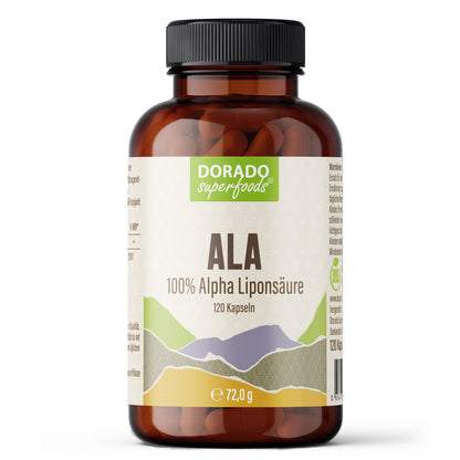 Alpha Liponsäure Kapseln hochdosiert | 500mg ALA | 120 vegane Kapseln | Antioxidantien