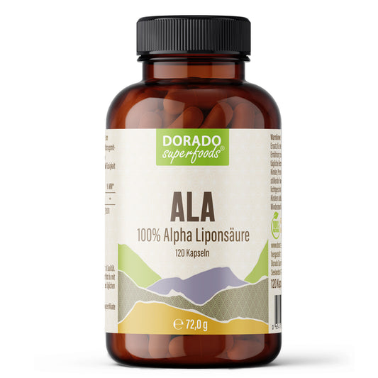 Alpha Liponsäure Kapseln hochdosiert | 500mg ALA | 120 vegane Kapseln | Antioxidantien