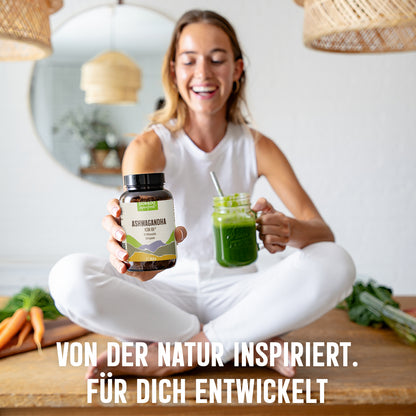 Ashwagandha KSM-66 Kapseln hochdosiert | 300mg | 5% Withanolide | 120 vegane Kapseln
