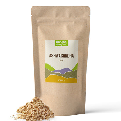 Ashwagandha Wurzel Pulver | 1000 g Großpackung | rein naturbelassen | ohne Zusatzstoffe