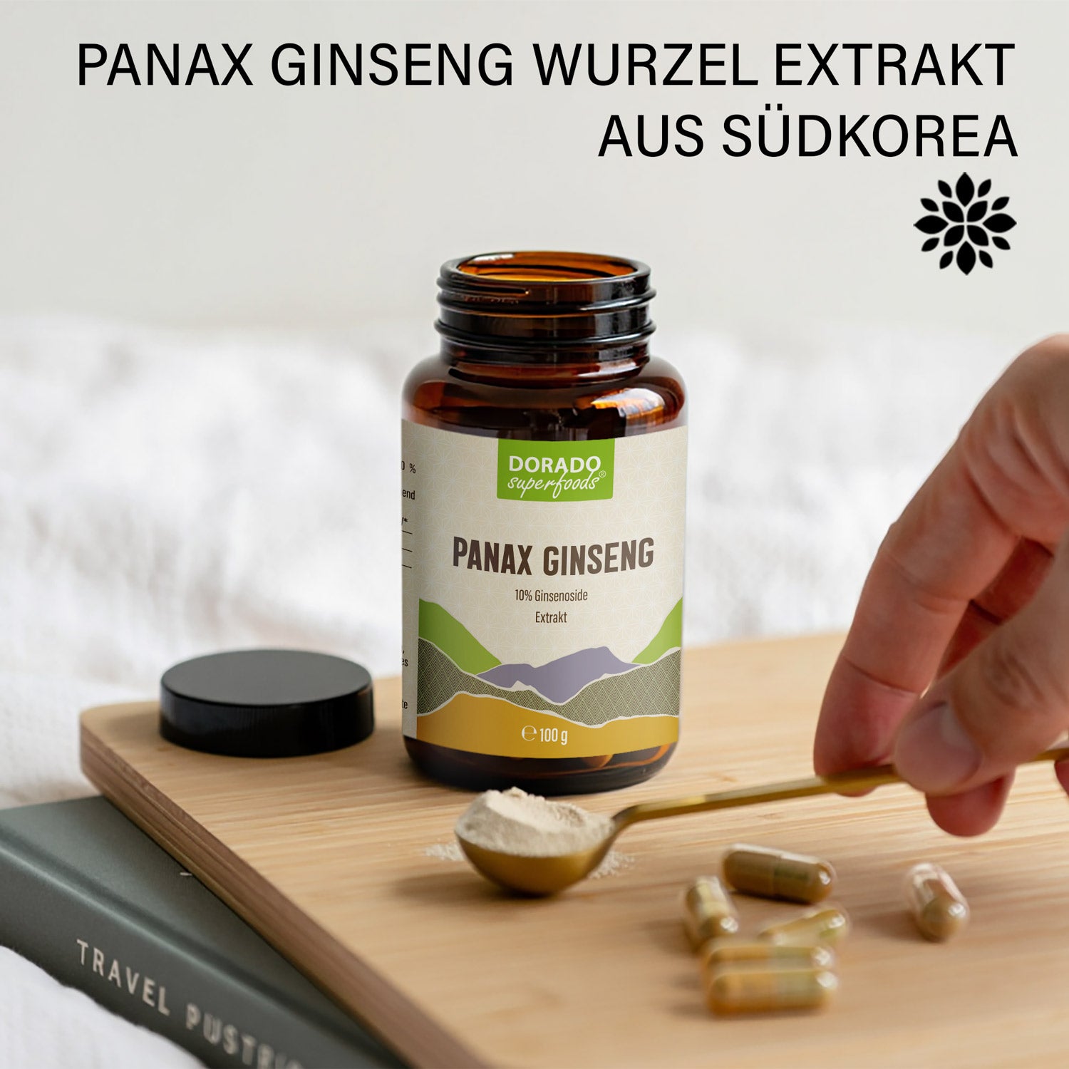 Koreanischer Panax Ginseng Extrakt – 100 g Wurzelpulver hochkonzentriert