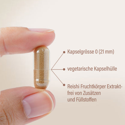Reishi Extrakt Kapseln 30% Polysaccharide - 120 Stück, hochdosiert